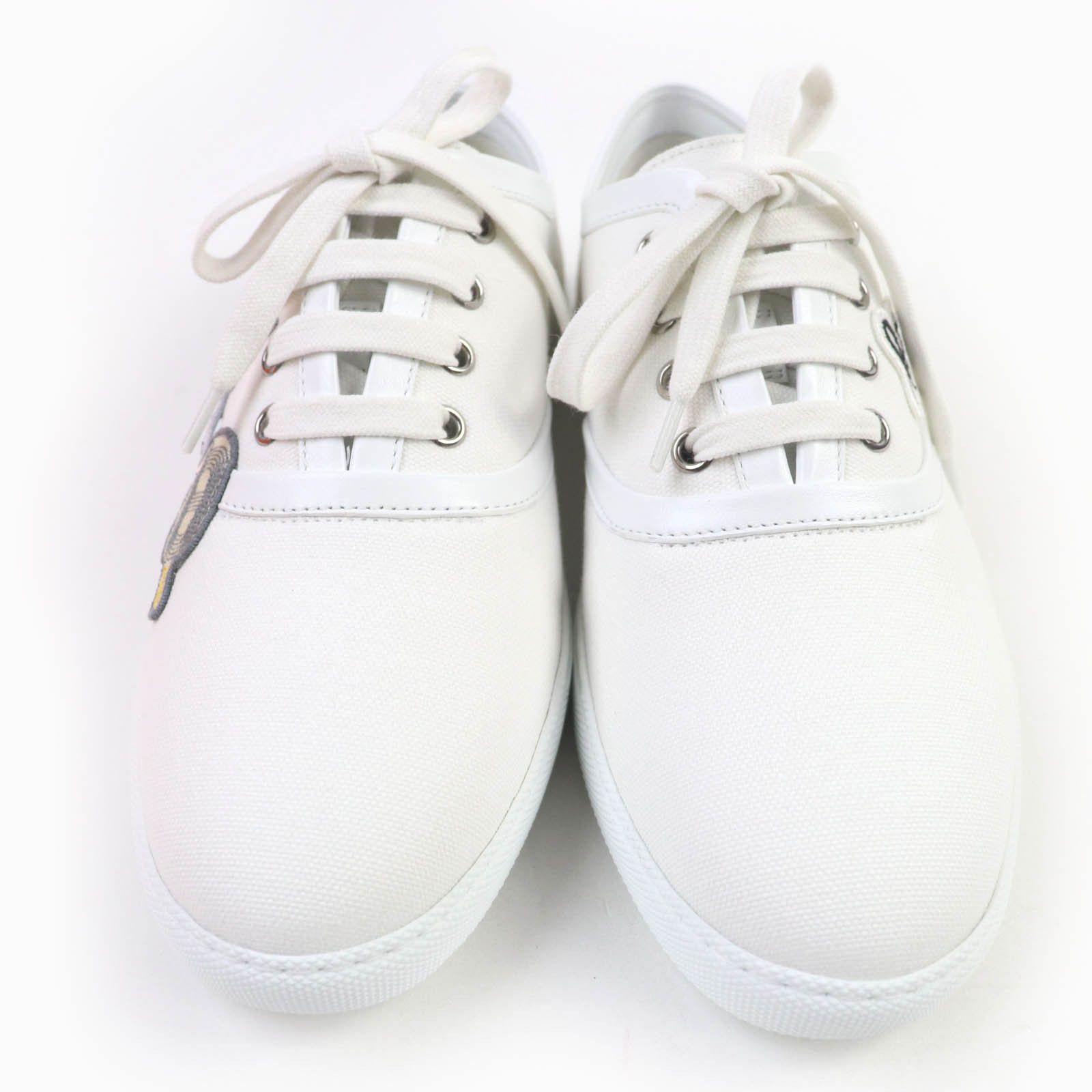 Hermes Hermes Hermes Innocent Embroidered Canvas Sneakers Canvas Shoes DUTY FREE for USA Size ONE SIZE - 4 Thumbnail