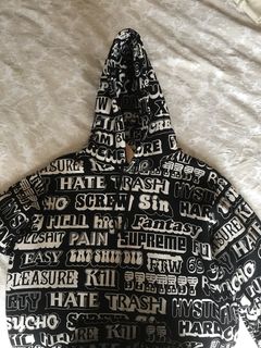 Supreme Hysteric Glamour Text Hoodie Black Fall/Winter 2017