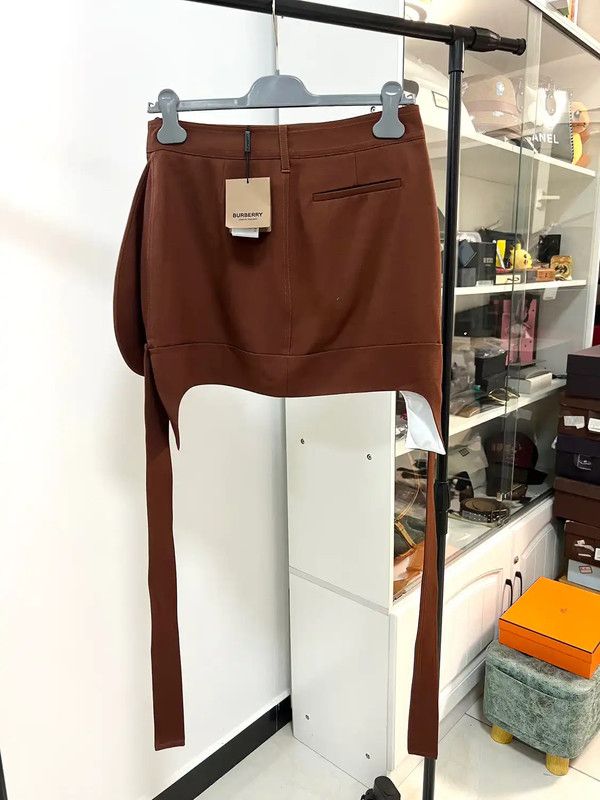 Burberry Burberry Brown Wool Mini Skirt Size 22" - 5 Thumbnail