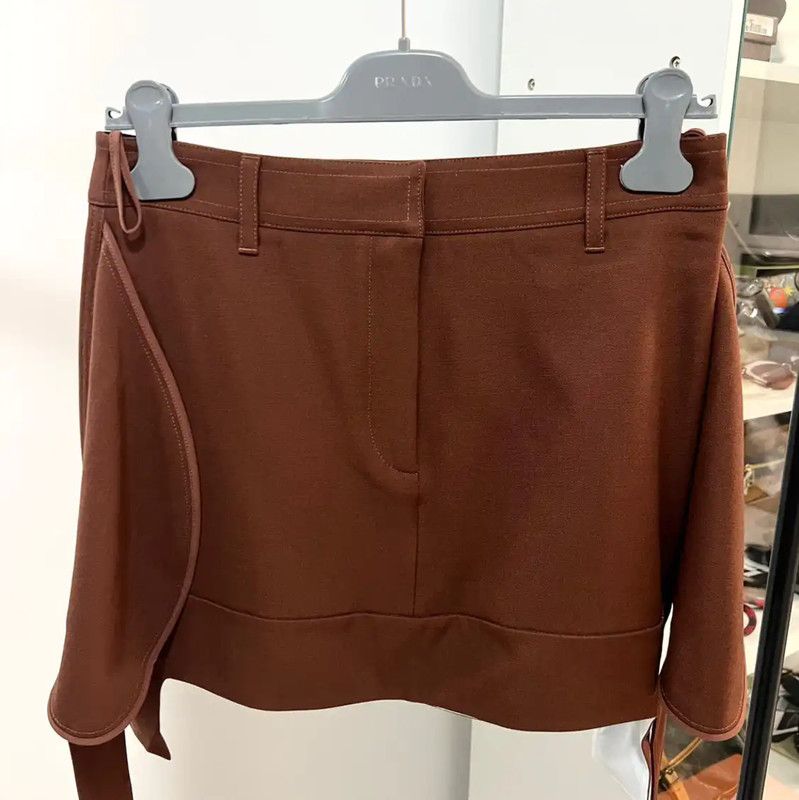 Burberry Burberry Brown Wool Mini Skirt Size 22" - 3 Thumbnail
