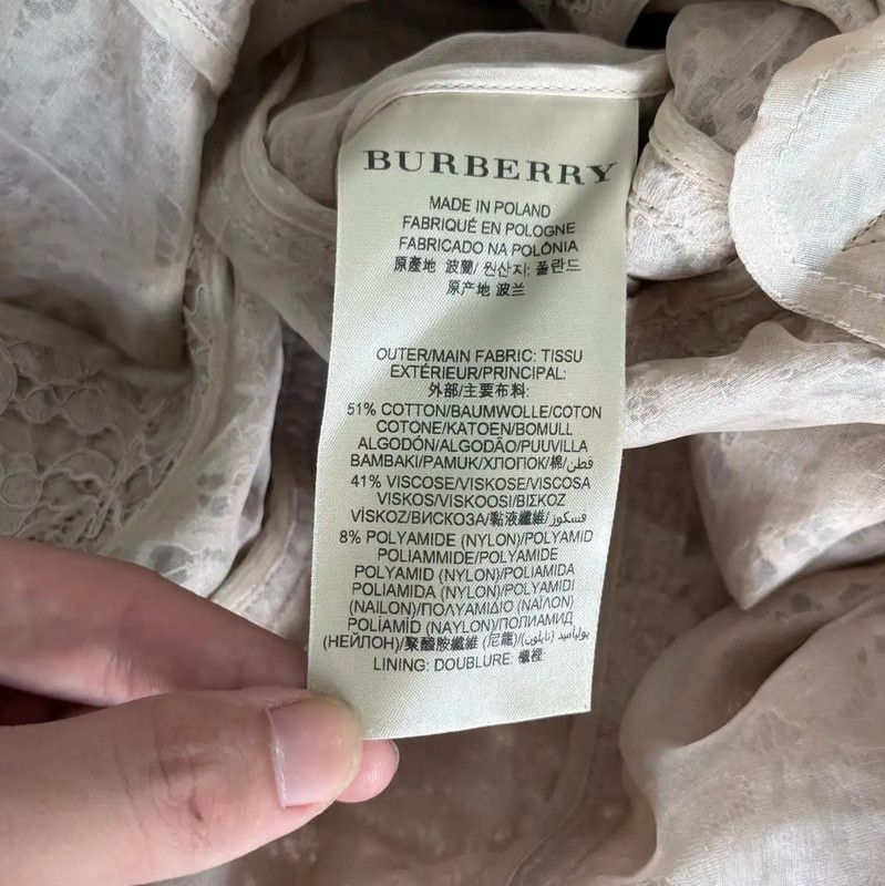 Burberry Burberry Pink Cotton Women's Trench Coat Size ONE SIZE - 5 Thumbnail
