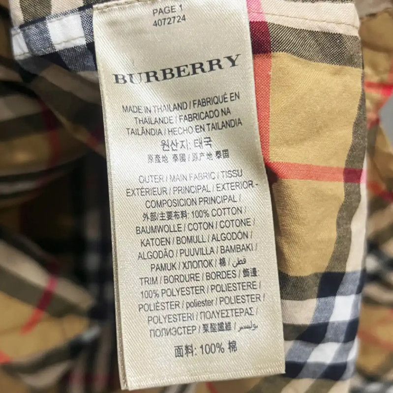 Burberry Burberry Yellow Checkered Cotton Shirt Size ONE SIZE - 5 Thumbnail