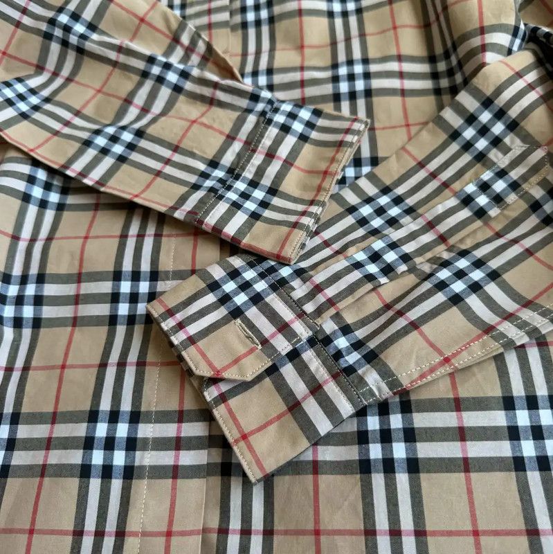 Burberry Burberry Khaki Check Long Sleeve Shirt Size S / US 4 / IT 40 - 4 Thumbnail