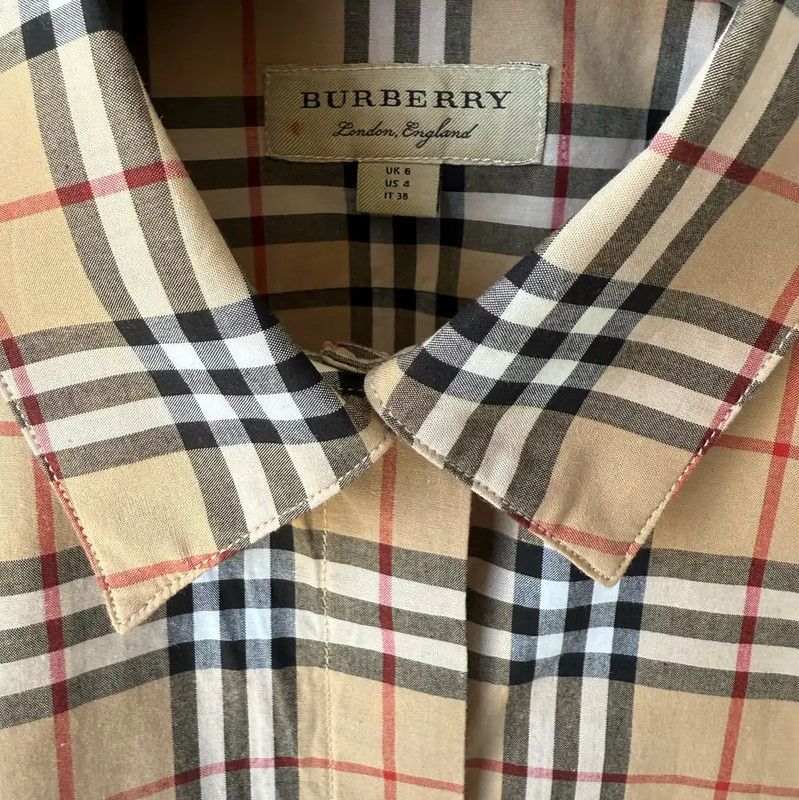 Burberry Burberry Khaki Check Long Sleeve Shirt Size S / US 4 / IT 40 - 5 Thumbnail
