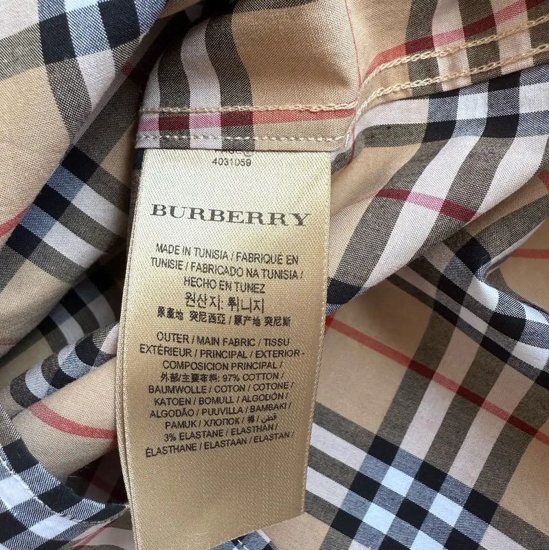 Burberry Burberry Khaki Check Long Sleeve Shirt Size S / US 4 / IT 40 - 7 Thumbnail