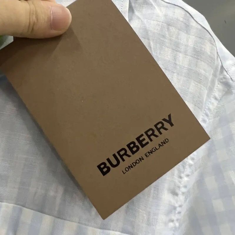 Burberry Burberry Blue Summer Cotton Stripe Shirt Size ONE SIZE - 5 Thumbnail