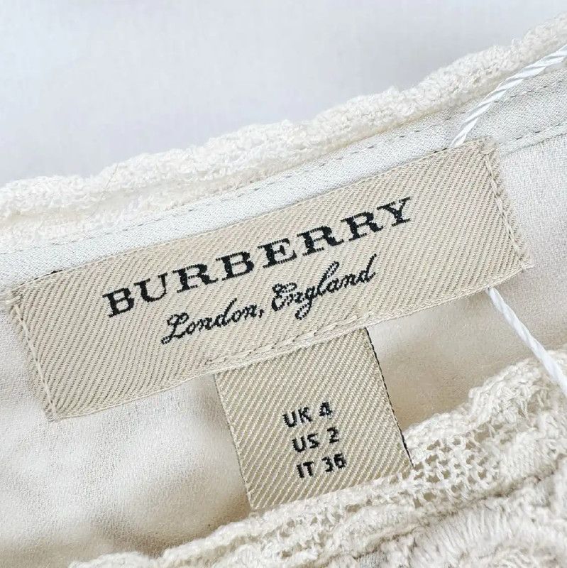 Burberry Burberry Off-White Women's Dress in XS Size Size XS / US 0-2 / IT 36-38 - 4 Thumbnail