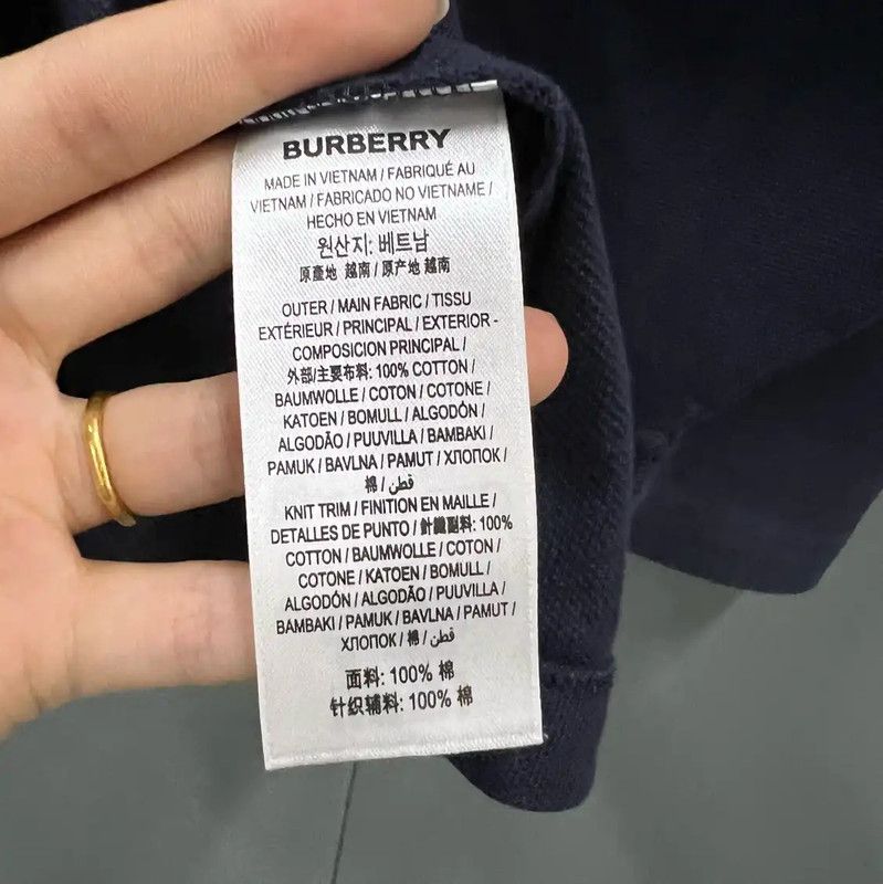 Burberry Burberry Summer Navy Cotton Short Sleeve T-Shirt Size M / US 6-8 / IT 42-44 - 4 Thumbnail