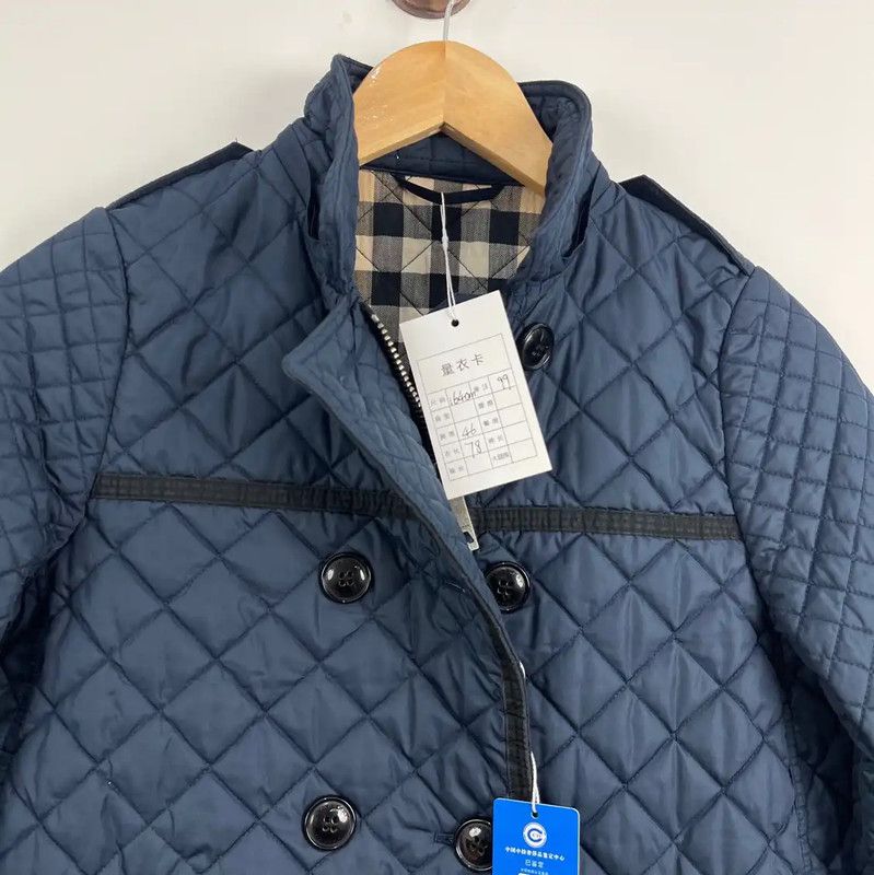 Burberry Burberry Medium Blue Quilted Long Coat Size M / US 6-8 / IT 42-44 - 3 Thumbnail
