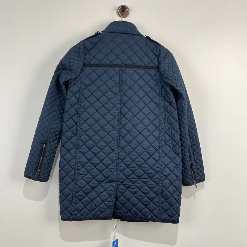Burberry Burberry Medium Blue Quilted Long Coat Size M / US 6-8 / IT 42-44 - 2 Thumbnail
