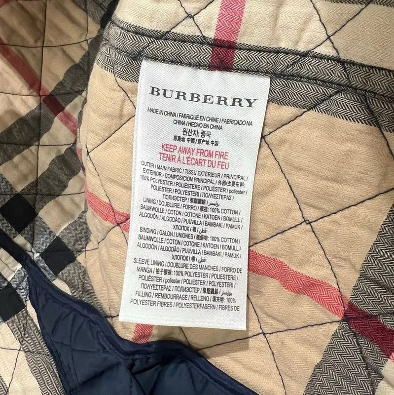 Burberry Burberry Medium Blue Quilted Long Coat Size M / US 6-8 / IT 42-44 - 5 Thumbnail