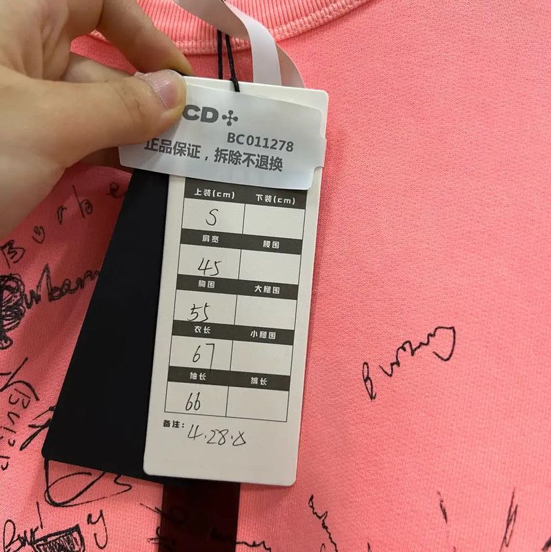 Burberry Burberry Pink Long Sleeve Cropped Sweatshirt Size S / US 4 / IT 40 - 5 Thumbnail