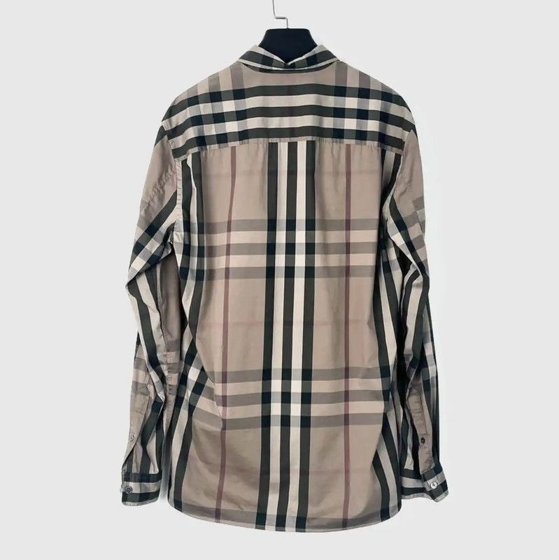 Burberry Burberry Brown Check Long Sleeve Shirt Size S / US 4 / IT 40 - 2 Thumbnail