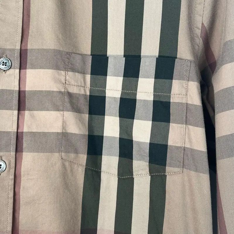 Burberry Burberry Brown Check Long Sleeve Shirt Size S / US 4 / IT 40 - 3 Thumbnail