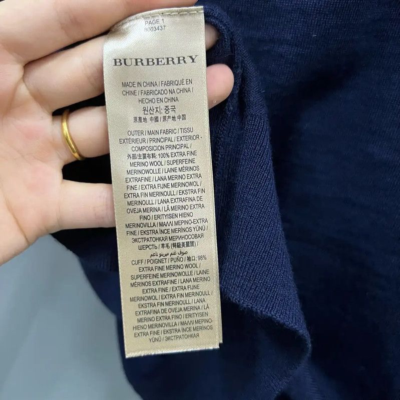 Burberry Burberry Women's Long Sleeve Knitted Wool Sweater Size L / US 10 / IT 46 - 3 Thumbnail