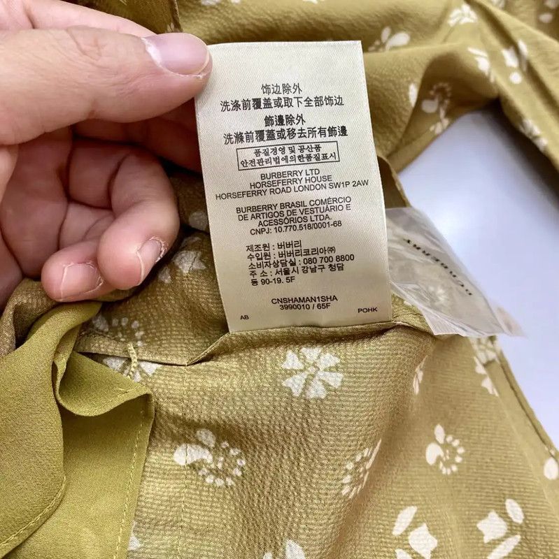 Burberry Burberry Yellow Silk Dress for Women Size XS / US 0-2 / IT 36-38 - 8 Thumbnail