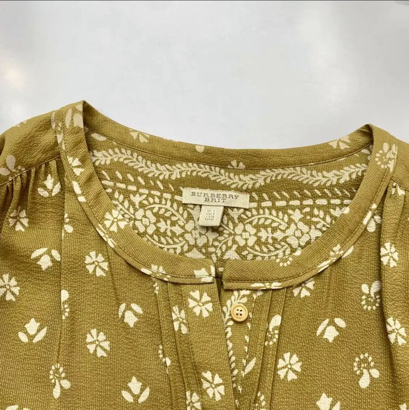 Burberry Burberry Yellow Silk Dress for Women Size XS / US 0-2 / IT 36-38 - 3 Thumbnail