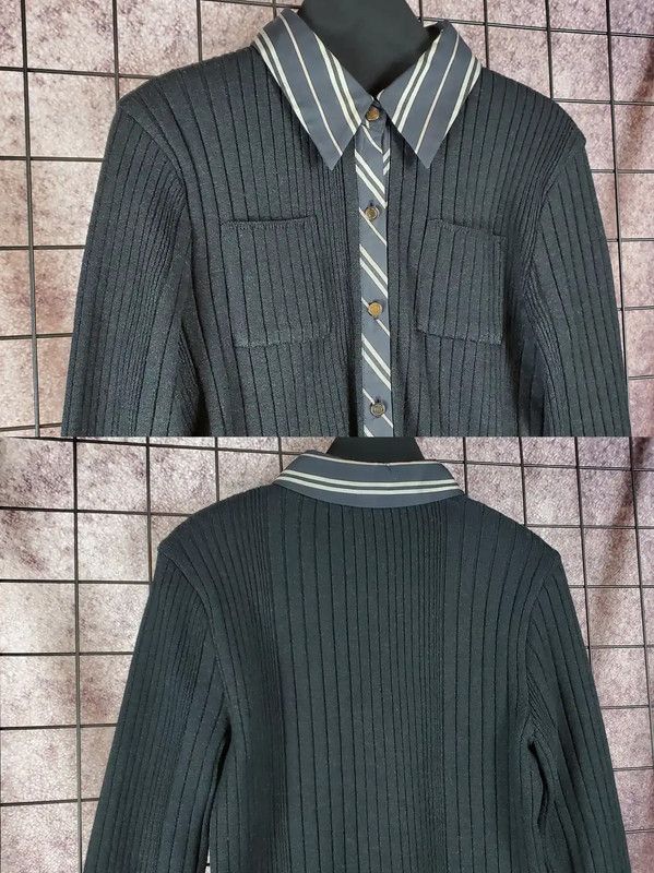 Burberry Burberry Black Cotton Blend Long Sleeve Knit Top Size M / US 6-8 / IT 42-44 - 5 Thumbnail