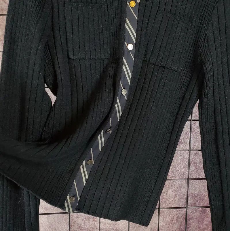 Burberry Burberry Black Cotton Blend Long Sleeve Knit Top Size M / US 6-8 / IT 42-44 - 10 Thumbnail