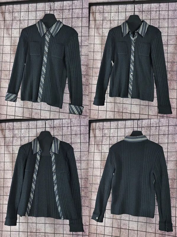Burberry Burberry Black Cotton Blend Long Sleeve Knit Top Size M / US 6-8 / IT 42-44 - 3 Thumbnail