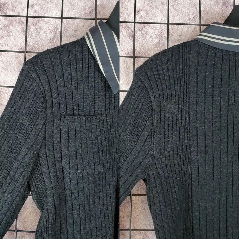 Burberry Burberry Black Cotton Blend Long Sleeve Knit Top Size M / US 6-8 / IT 42-44 - 7 Thumbnail