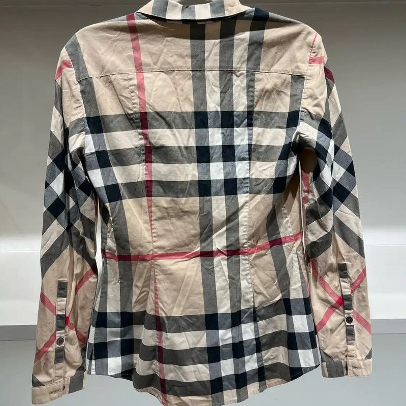 Burberry Burberry Long Sleeve Cotton Shirt in Beige Size XS / US 0-2 / IT 36-38 - 2 Thumbnail