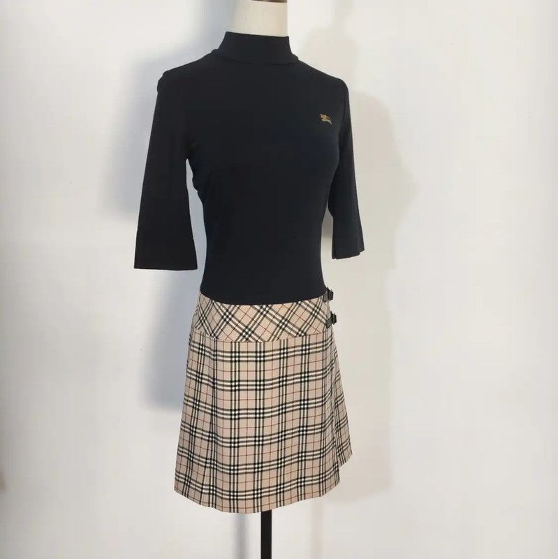Burberry Burberry Spring Autumn Black Wool Blend Dress Size M / US 6-8 / IT 42-44 - 3 Thumbnail