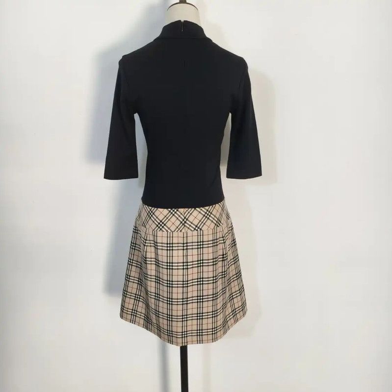 Burberry Burberry Spring Autumn Black Wool Blend Dress Size M / US 6-8 / IT 42-44 - 5 Thumbnail