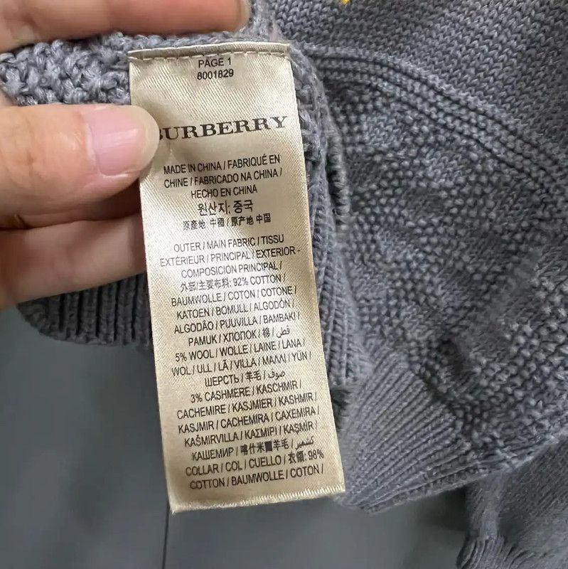 Burberry Burberry Gray Wool Women's Long Sleeve Sweater Size XL / US 12-14 / IT 48-50 - 3 Thumbnail