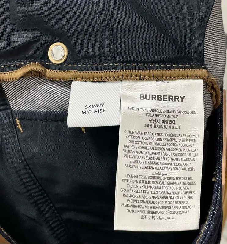 Burberry Burberry Blue Cotton Women’s Jeans Size XS Size 22" - 7 Thumbnail