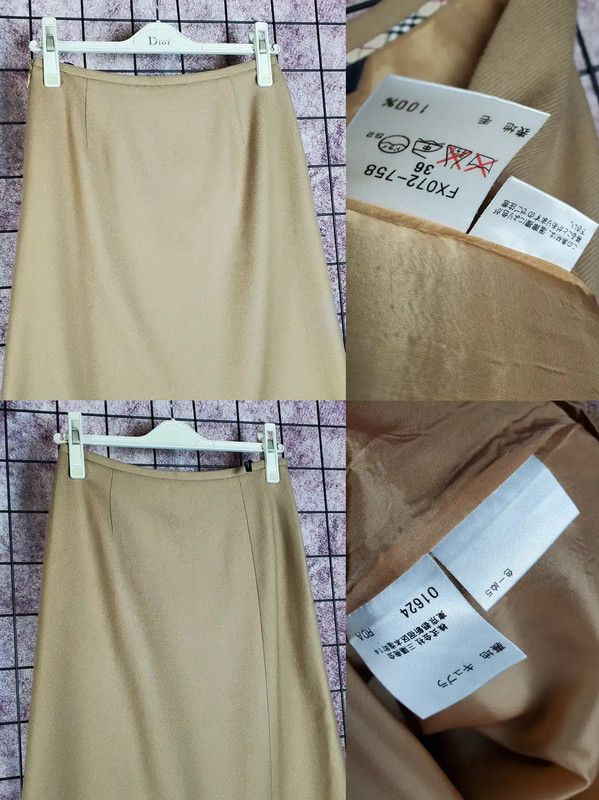 Burberry Burberry A-Line Skirt in Camel Wool Size 23" - 2 Thumbnail