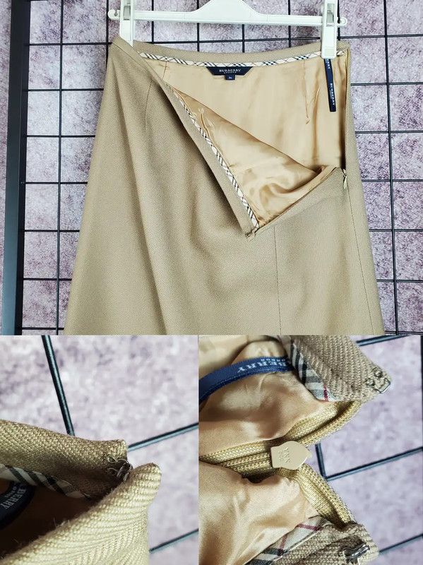 Burberry Burberry A-Line Skirt in Camel Wool Size 23" - 4 Thumbnail