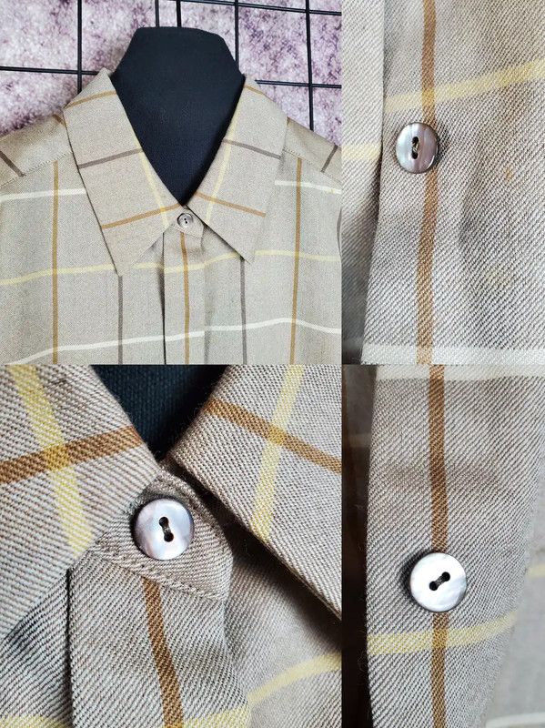 Burberry Burberry Beige Wool Long Sleeve Shirt Size M / US 6-8 / IT 42-44 - 5 Thumbnail