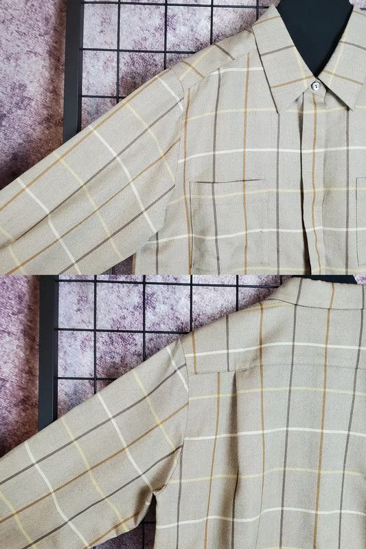 Burberry Burberry Beige Wool Long Sleeve Shirt Size M / US 6-8 / IT 42-44 - 6 Thumbnail