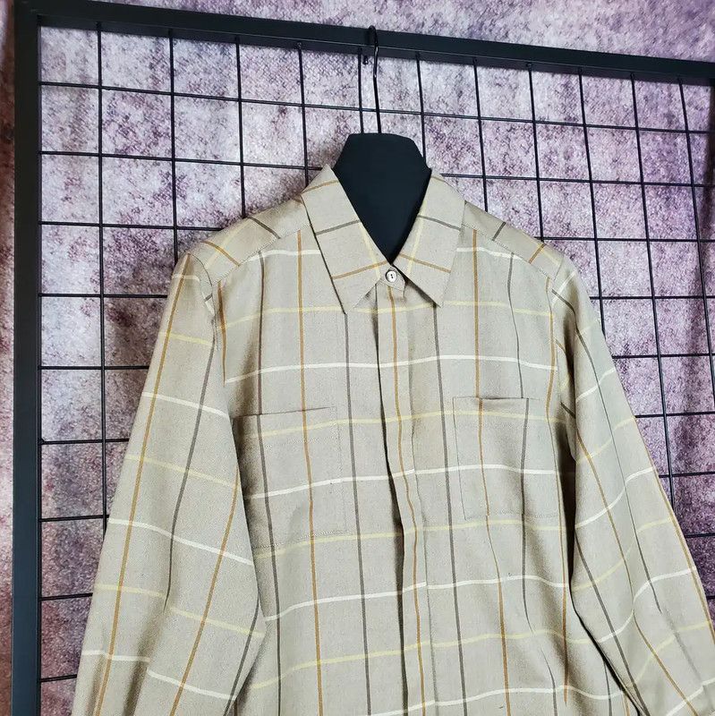 Burberry Burberry Beige Wool Long Sleeve Shirt Size M / US 6-8 / IT 42-44 - 9 Thumbnail
