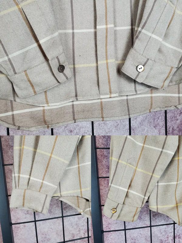 Burberry Burberry Beige Wool Long Sleeve Shirt Size M / US 6-8 / IT 42-44 - 7 Thumbnail
