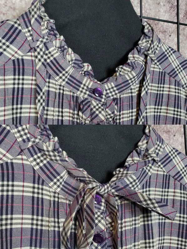 Burberry Burberry Purple Cotton Blend Embroidered Logo Shirt Size S / US 4 / IT 40 - 4 Thumbnail