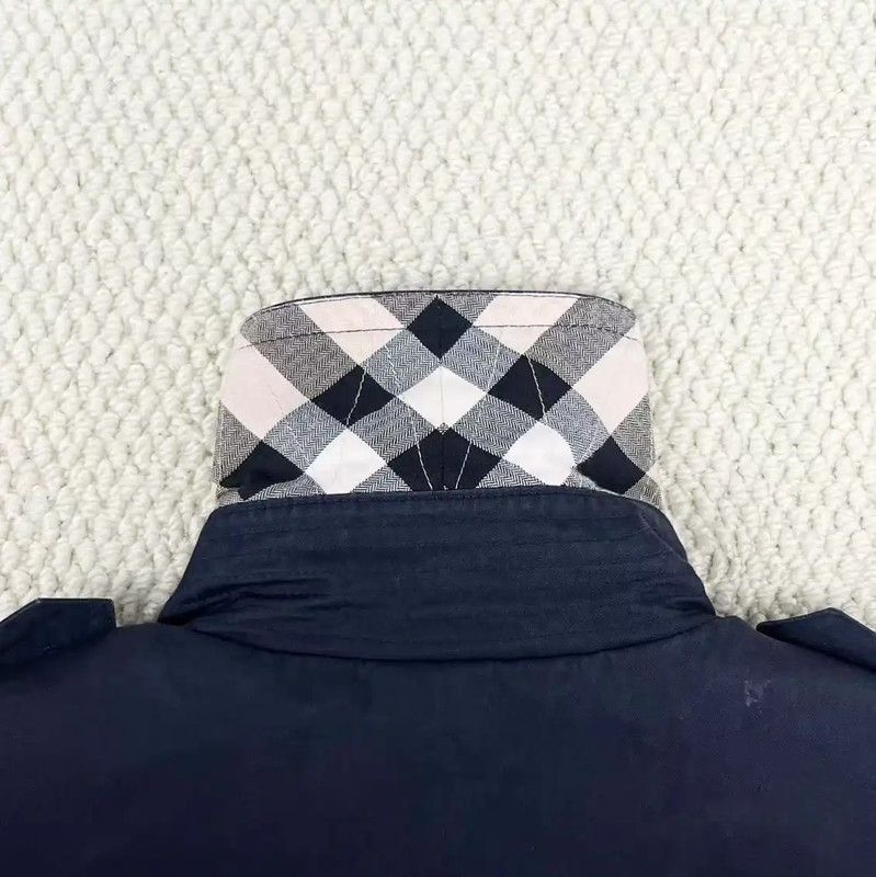 Burberry Burberry Deep Blue Cotton Trench Coat for Women Size M / US 6-8 / IT 42-44 - 4 Thumbnail