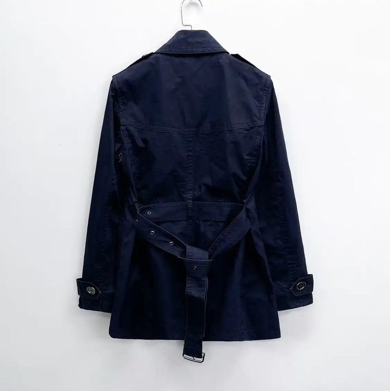 Burberry Burberry Deep Blue Cotton Trench Coat for Women Size M / US 6-8 / IT 42-44 - 2 Thumbnail