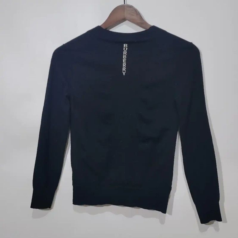 Burberry Burberry Women's Black Wool Cardigan Size XS / US 0-2 / IT 36-38 - 2 Thumbnail
