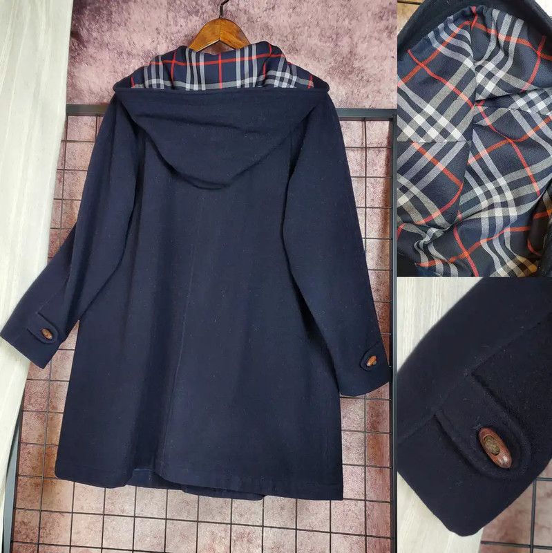 Burberry Burberry Navy Wool Mid-Length Coat for Women Size M / US 6-8 / IT 42-44 - 3 Thumbnail
