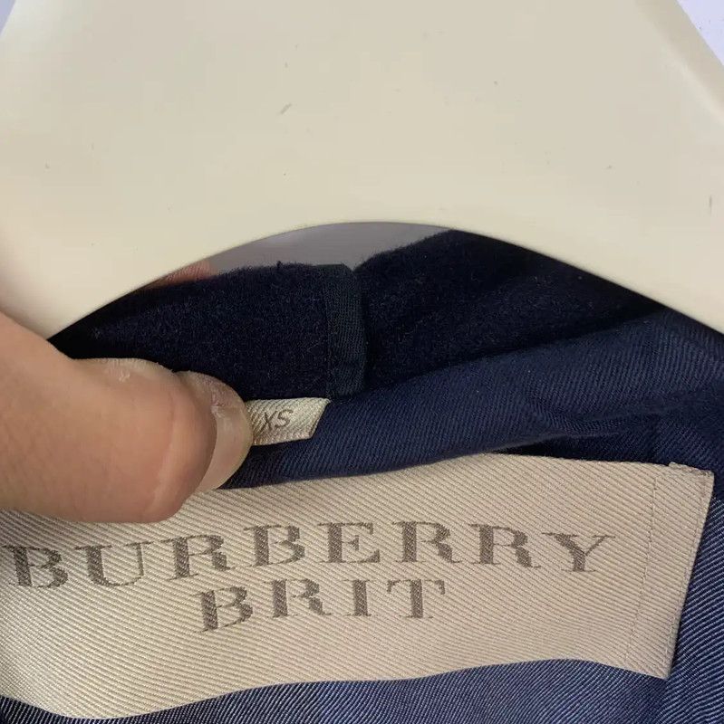 Burberry Burberry Women's Navy Blue Wool Coat Size XS / US 0-2 / IT 36-38 - 4 Thumbnail