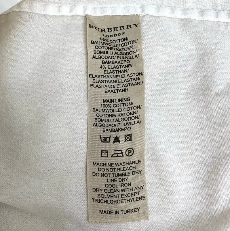 Burberry Burberry White Cotton Women's Long Sleeve Shirt Size L / US 10 / IT 46 - 6 Thumbnail