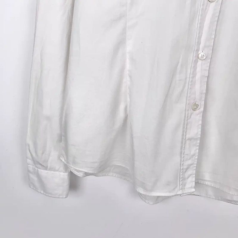Burberry Burberry White Cotton Women's Long Sleeve Shirt Size L / US 10 / IT 46 - 4 Thumbnail