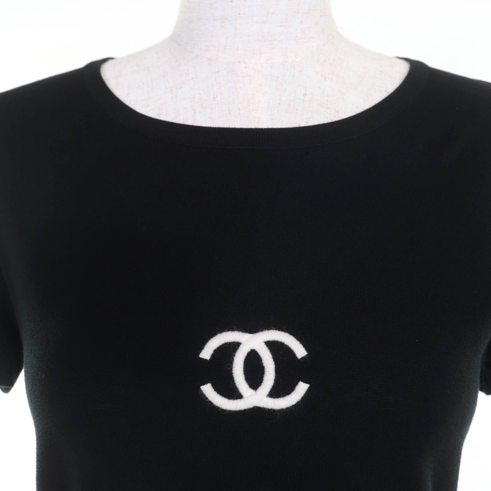 Chanel Chanel Chanel COCO Mark Cotton Knit Top Cotton Tops P04540 DUTY FREE for USA Size ONE SIZE - 4 Thumbnail