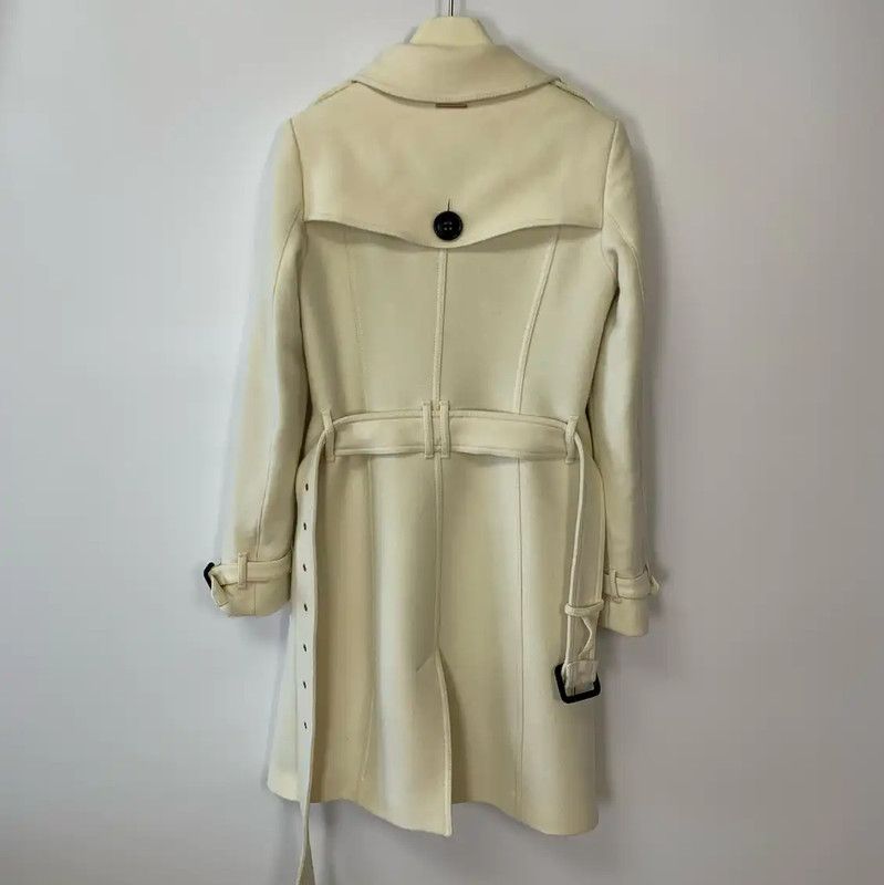 Burberry Burberry Women's Cream Wool Coat Size ONE SIZE - 2 Thumbnail
