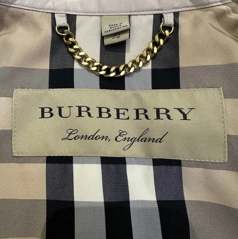 Burberry Burberry Zip-Up Mid-Length Trench Coat in Pale Pink Size L / US 10 / IT 46 - 7 Thumbnail