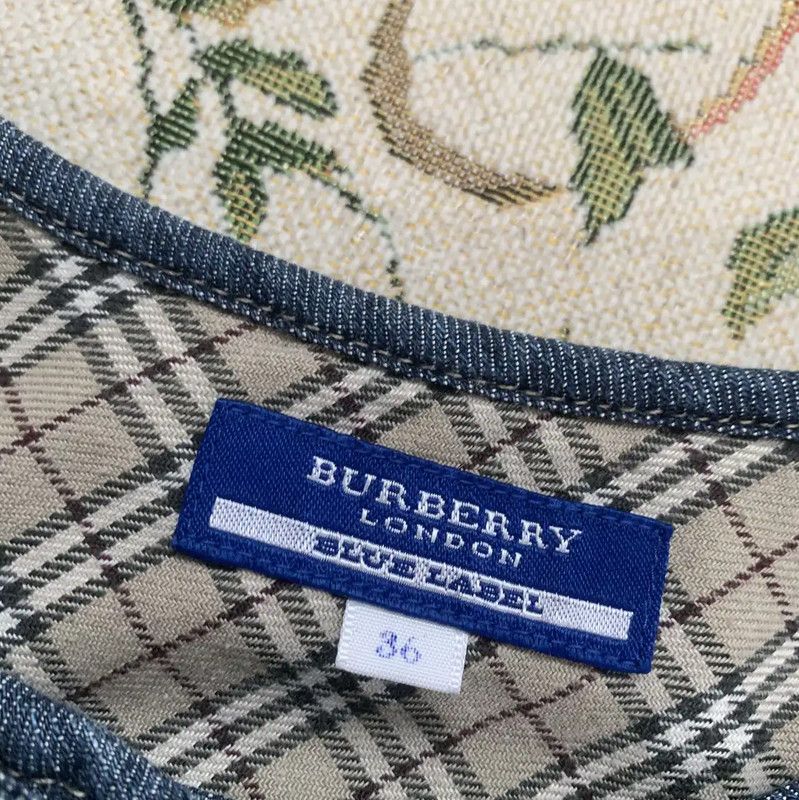 Burberry Burberry Blue Cotton Women's Dress Size S / US 4 / IT 40 - 3 Thumbnail