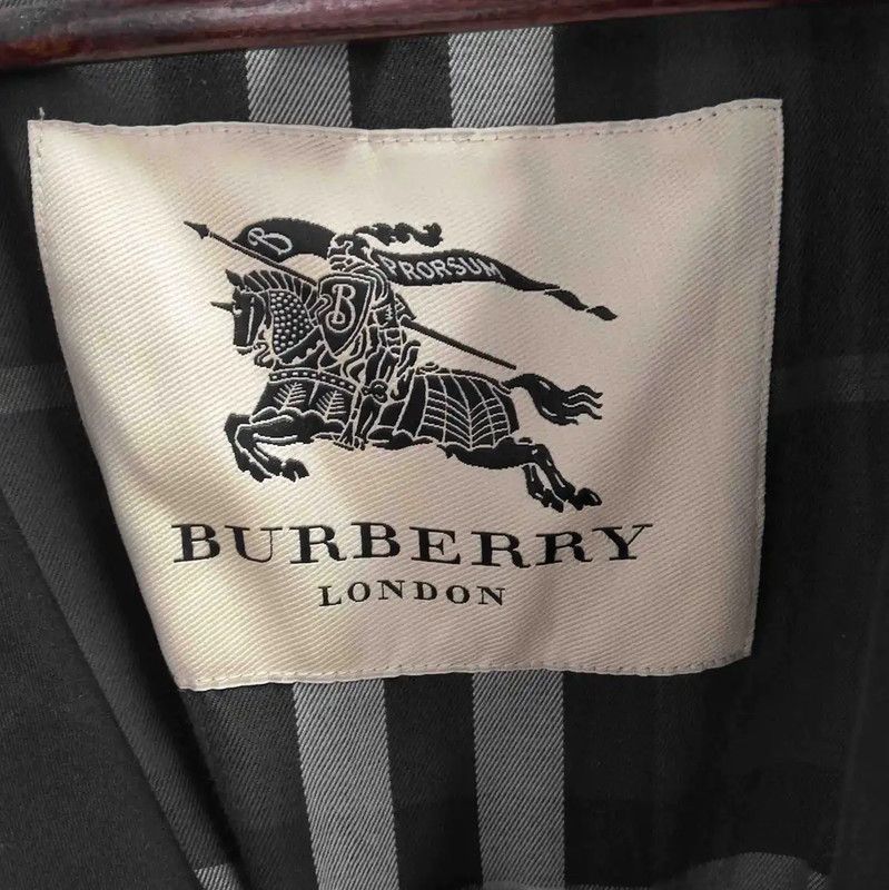Burberry Burberry Black Long Cotton Trench Coat Size L / US 10 / IT 46 - 3 Thumbnail