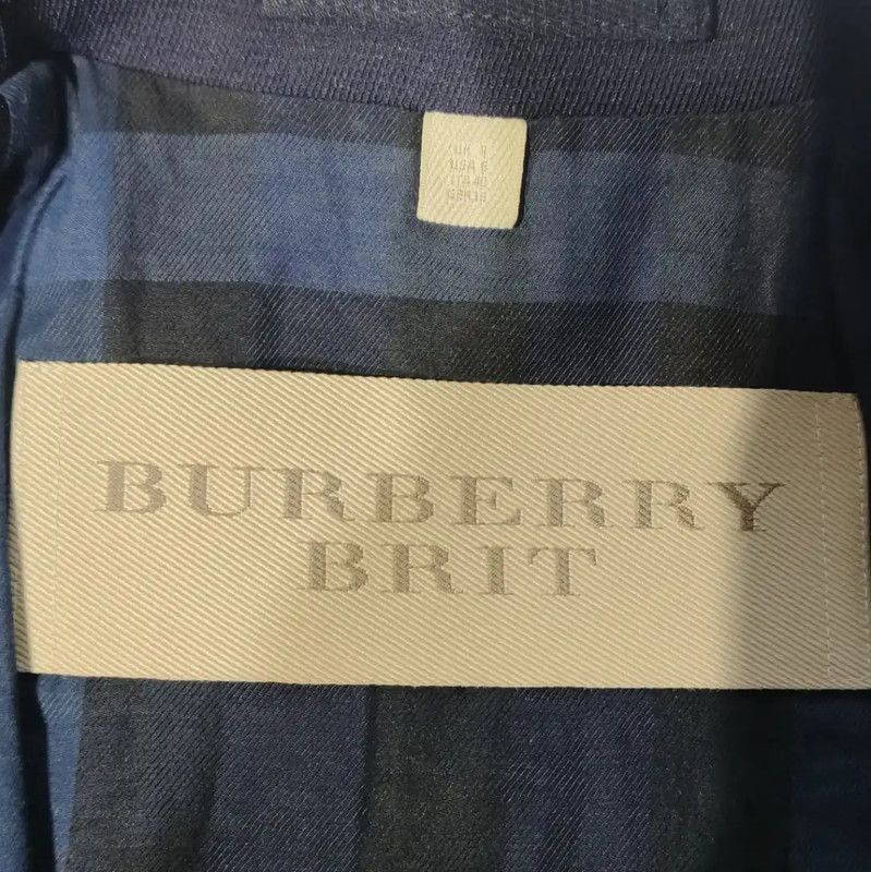 Burberry Burberry Women's L Size Navy Cotton Coat Size L / US 10 / IT 46 - 3 Thumbnail